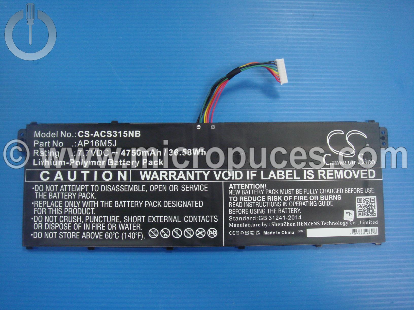 Batterie de remplacement pour ACER Aspire