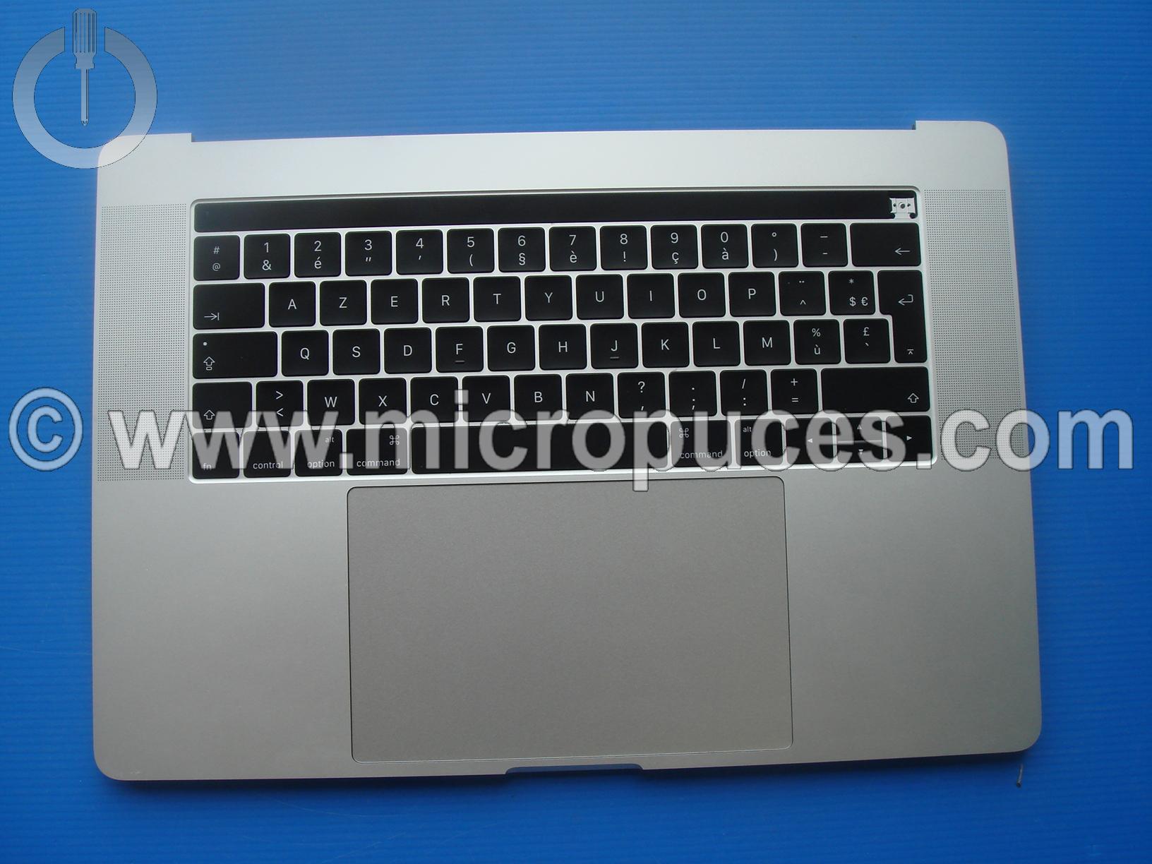 Clavier AZERTY + top cover pour Macbook A1707 2017 touch silver