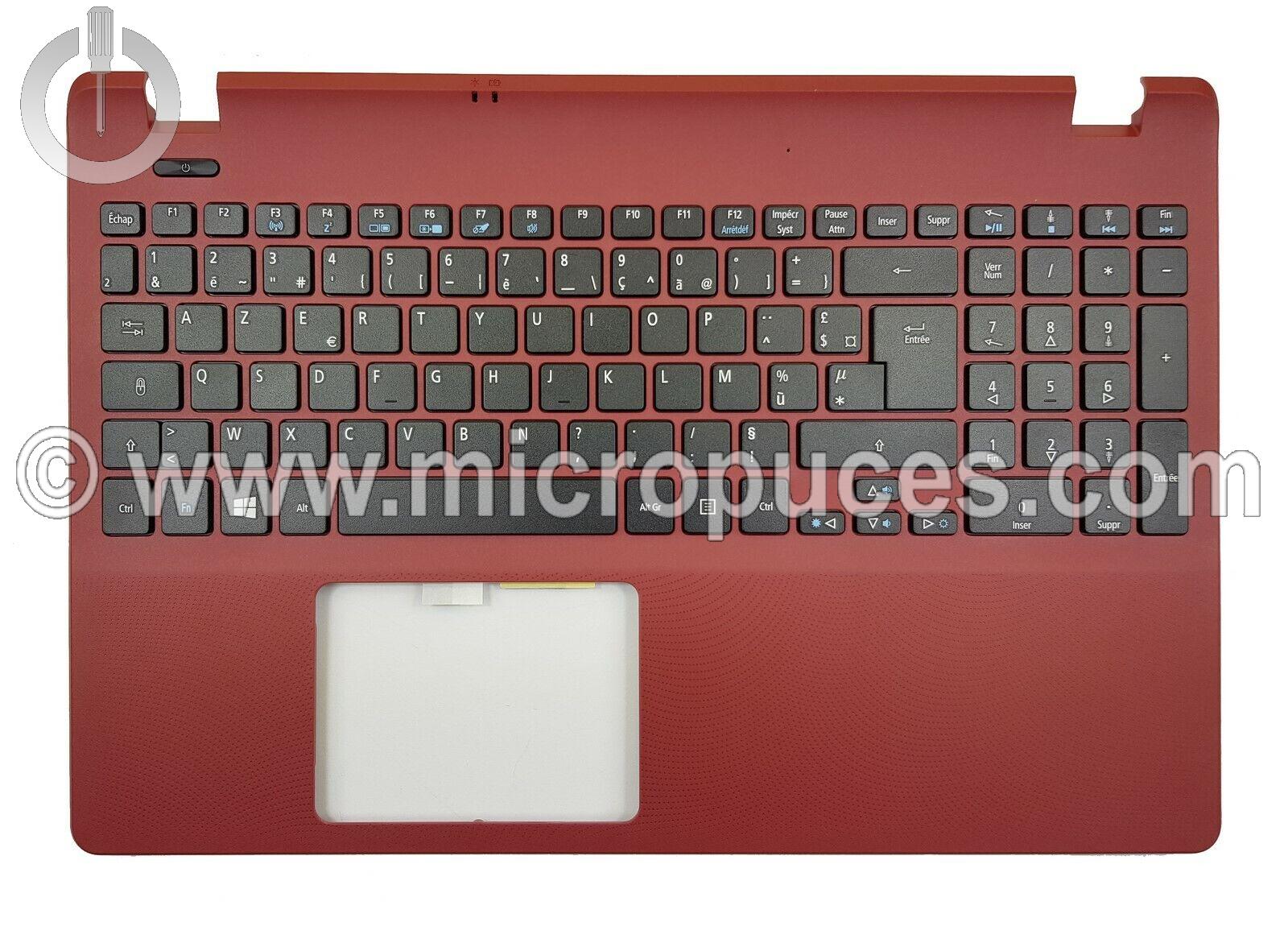 Clavier + plasturgie du dessus Rouge pour ACER Aspire ES1-531