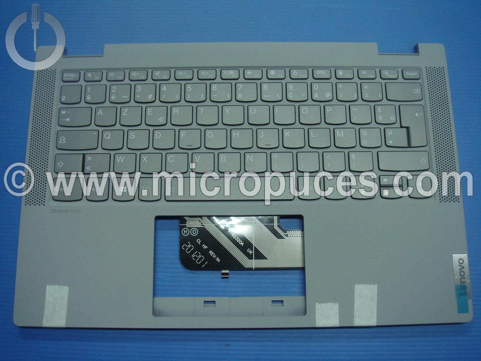 Clavier + plasturgie de dessus pour Ideapad FLEX 5-14 gris rétro éclairé