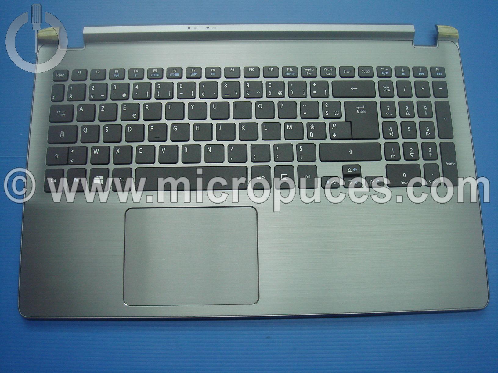 Clavier AZERTY + plasturgie du dessus pour Acer Aspire V5 et V7