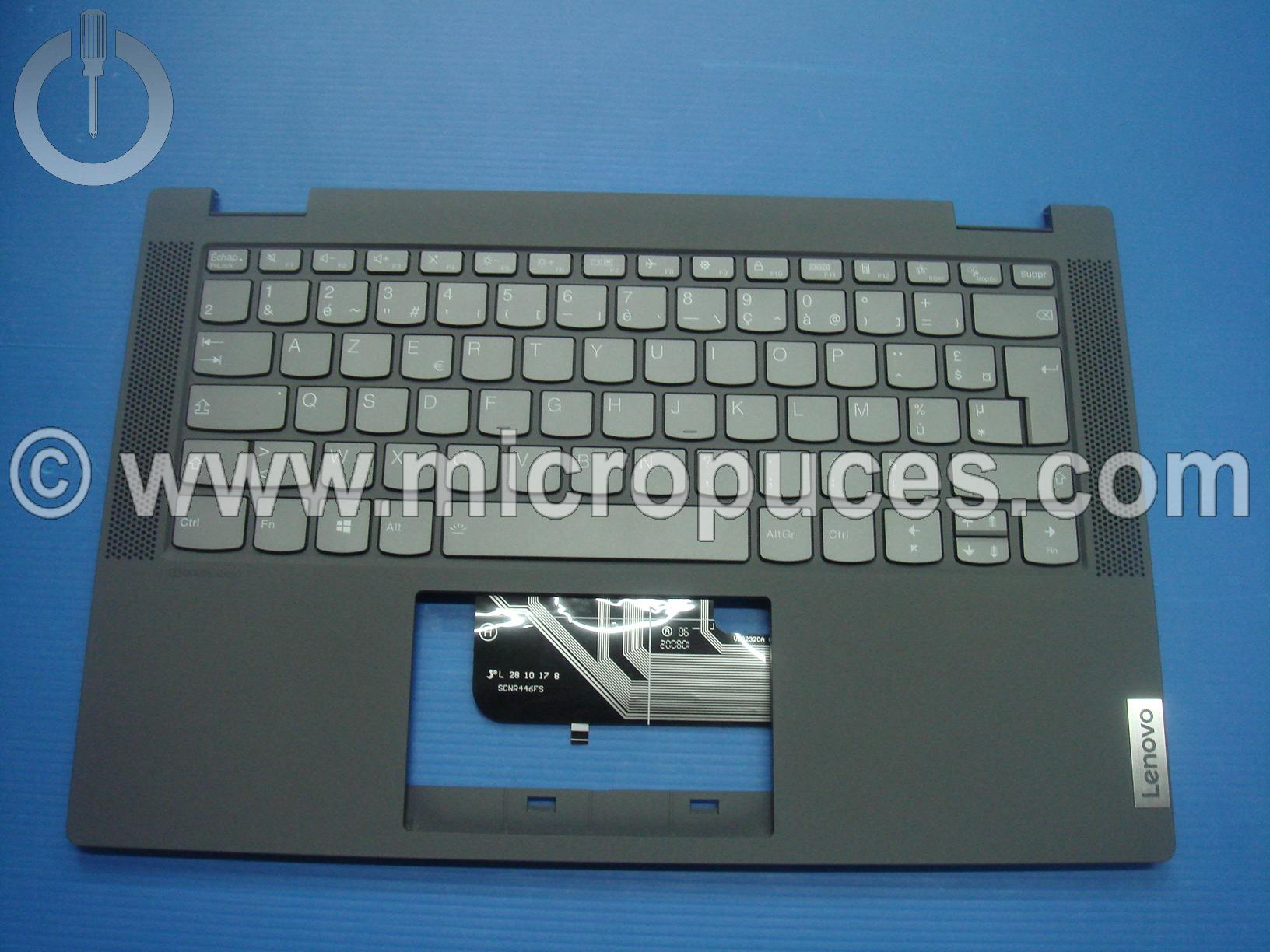 Clavier + plasturgie de dessus pour IdeaPad FLEX 5-14 gris foncé rétro éclairé
