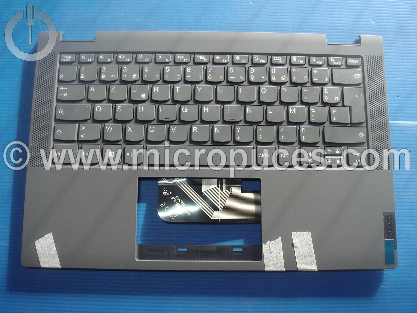 Clavier + plasturgie de dessus pour Lenovo FLEX 5-14 gris foncé