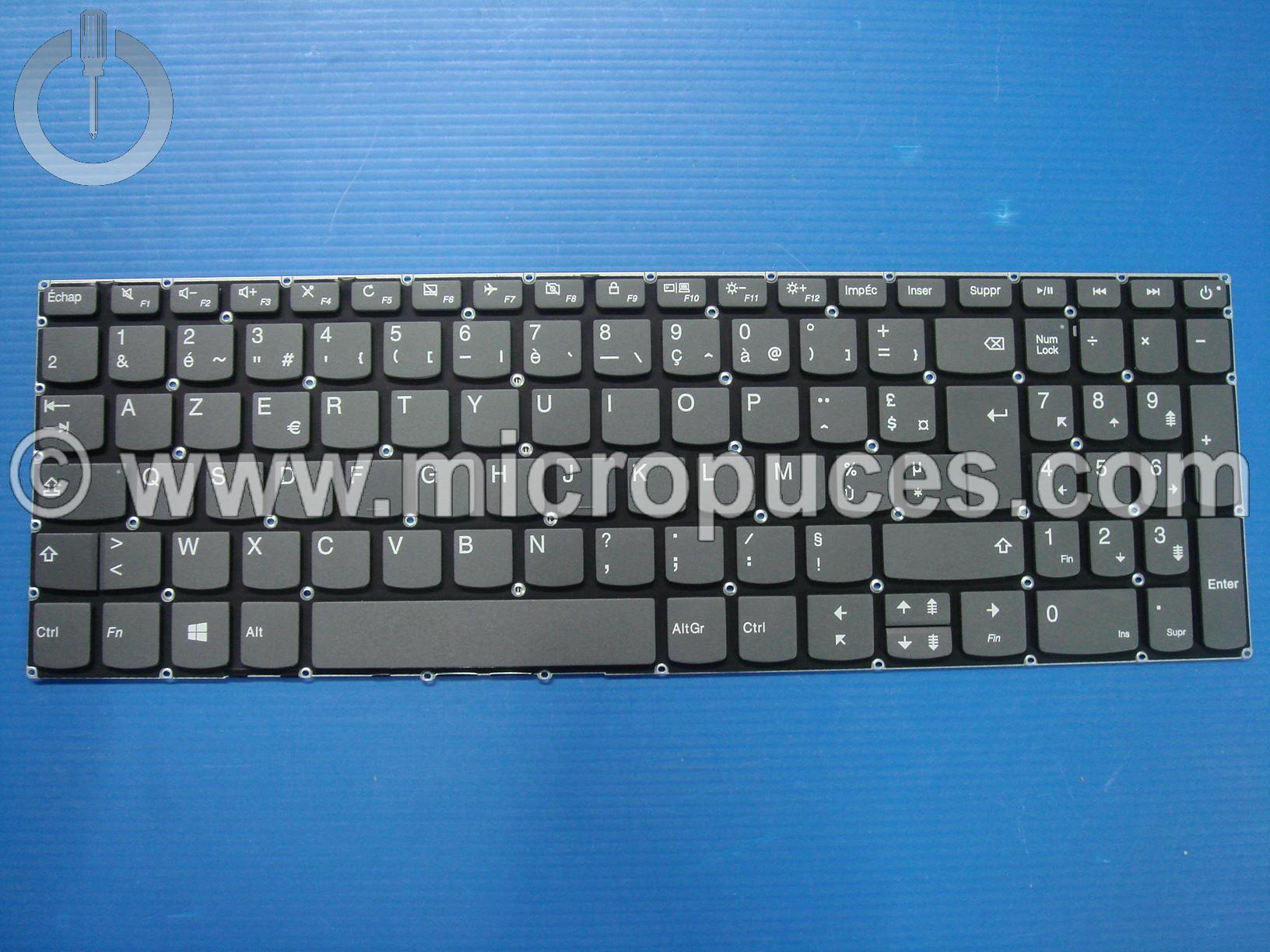Clavier AZERTY pour Ideapad S145-15 gris foncé