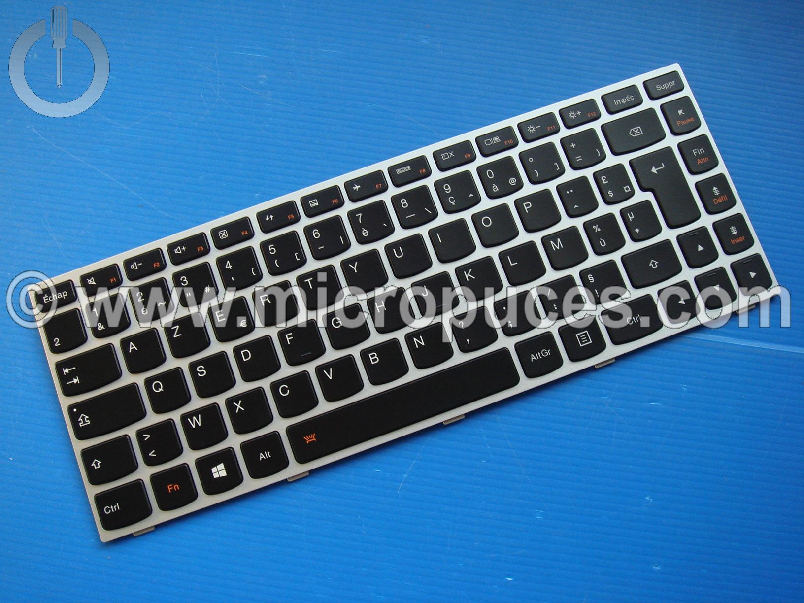 Clavier NEUF AZERTY pour Lenovo Flex2-14 Flex2-14D ( gris )