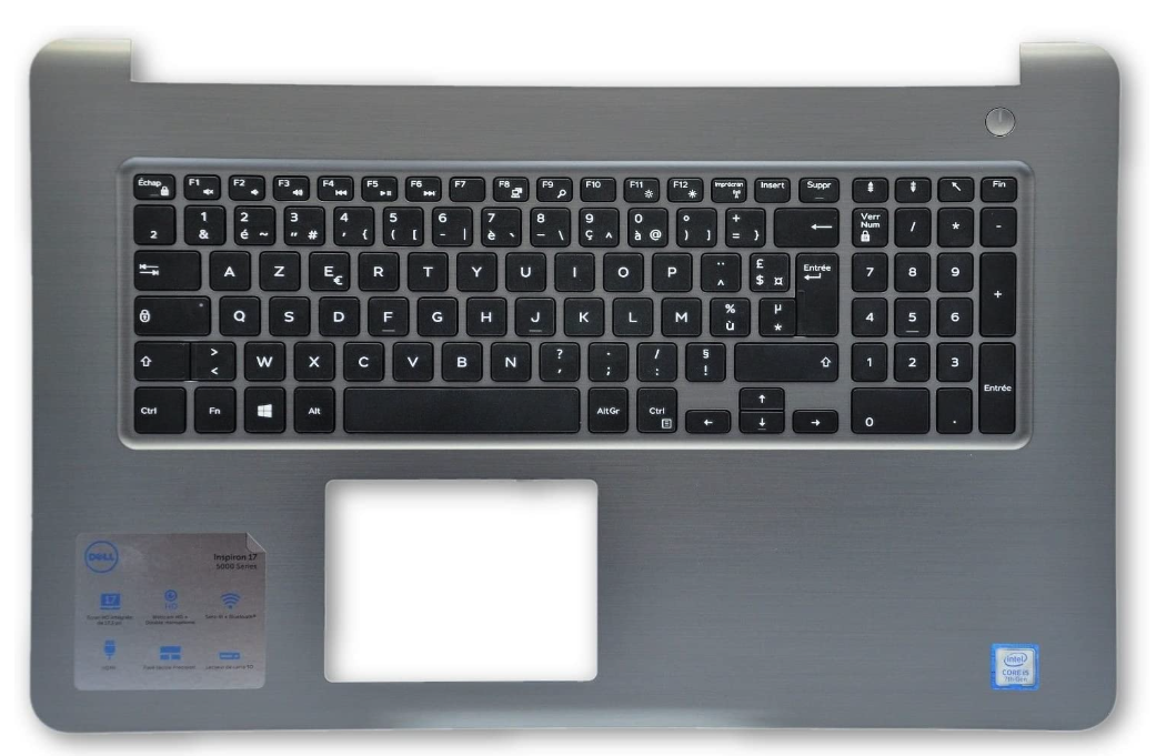 Clavier + plasturgie de dessus pour DELL Inspiron  17-5767 ( sans rtroclairage )