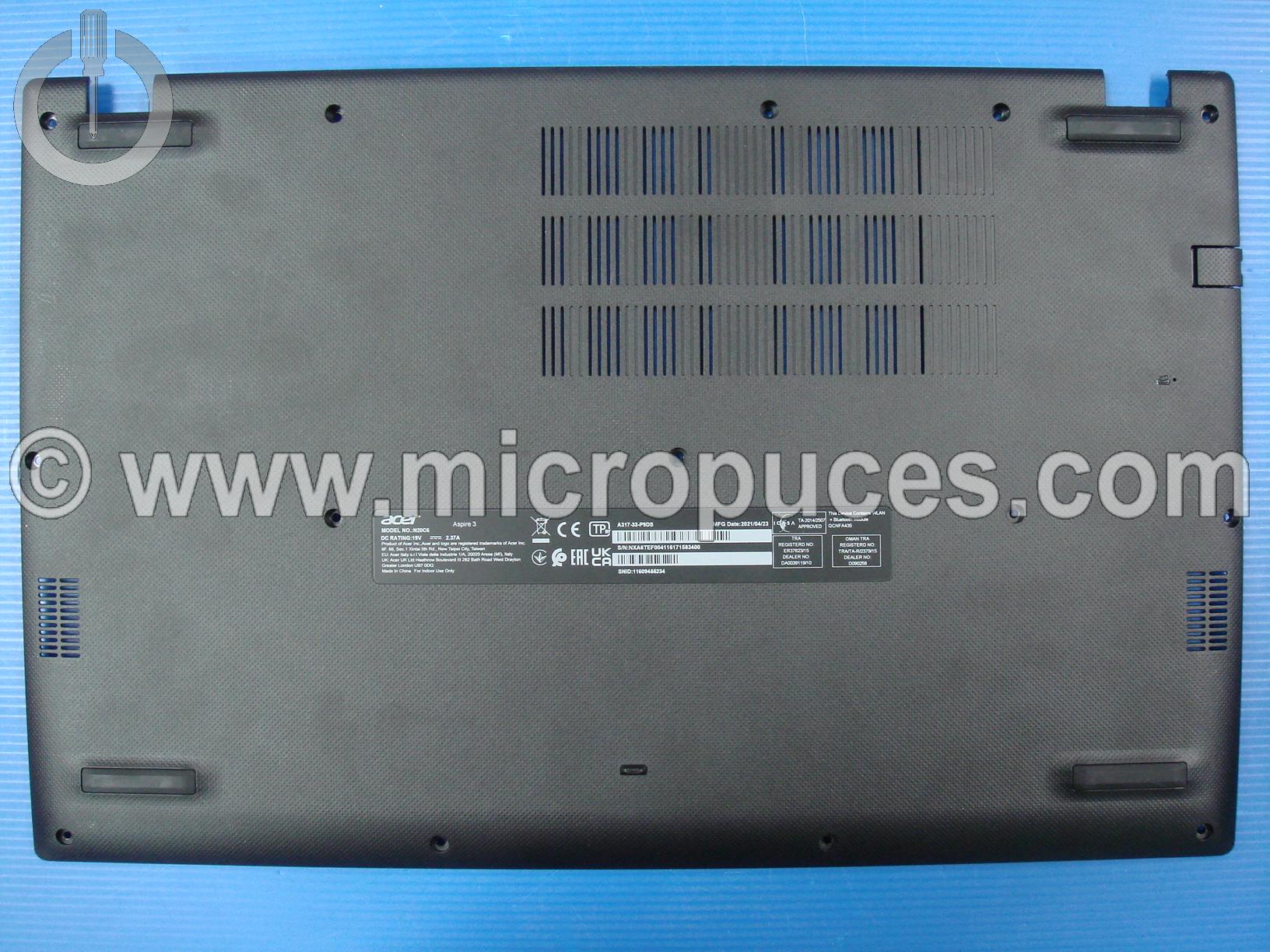 Plasturgie de base noire pour Acer Aspire A317-33