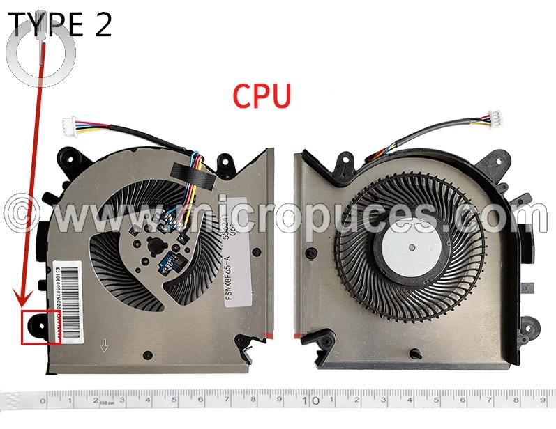 Ensemble de ventilateurs pour MSI GF65 Type 2