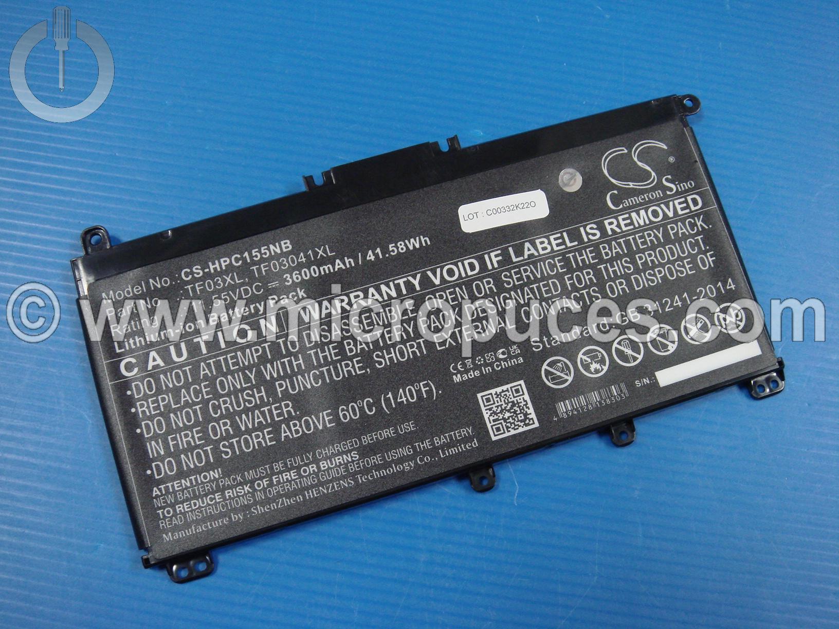 Batterie de remplacement pour HP Pavilion 14-bp