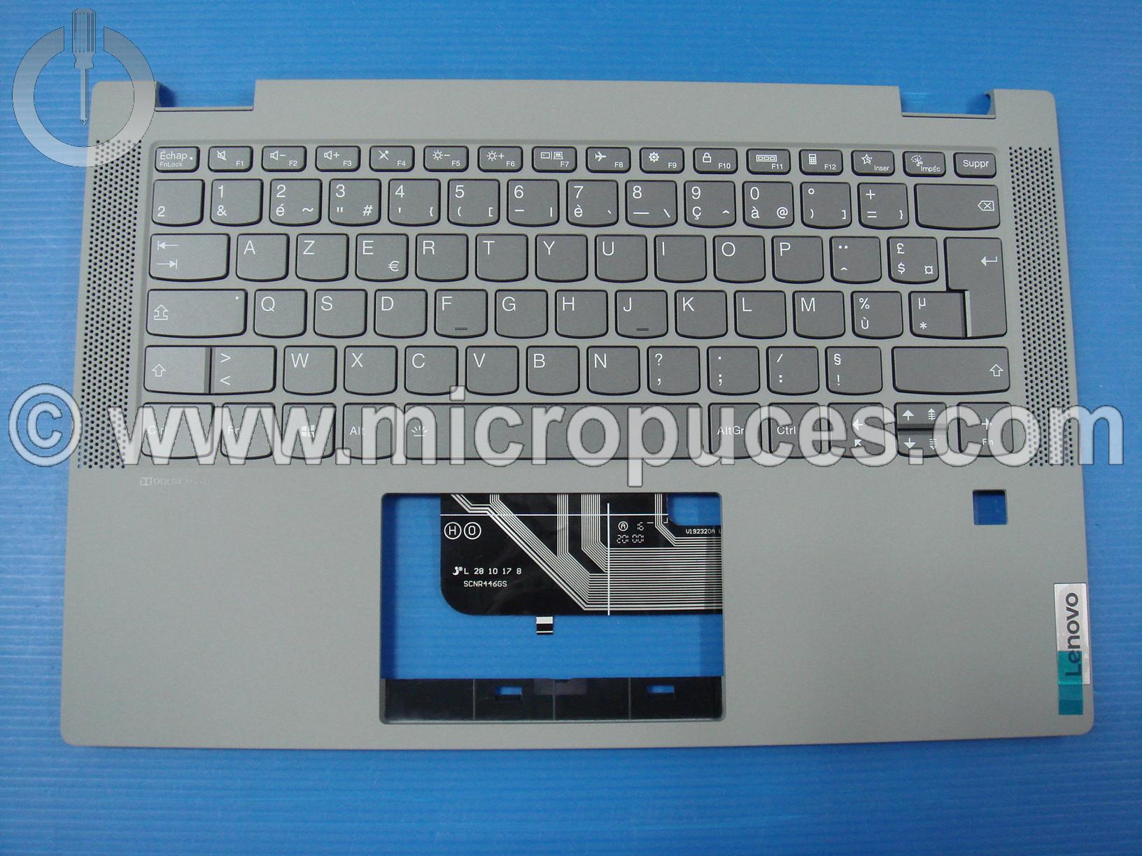 Clavier + plasturgie de dessus pour Ideapad FLEX 5-14 gris (FP) rtro clair