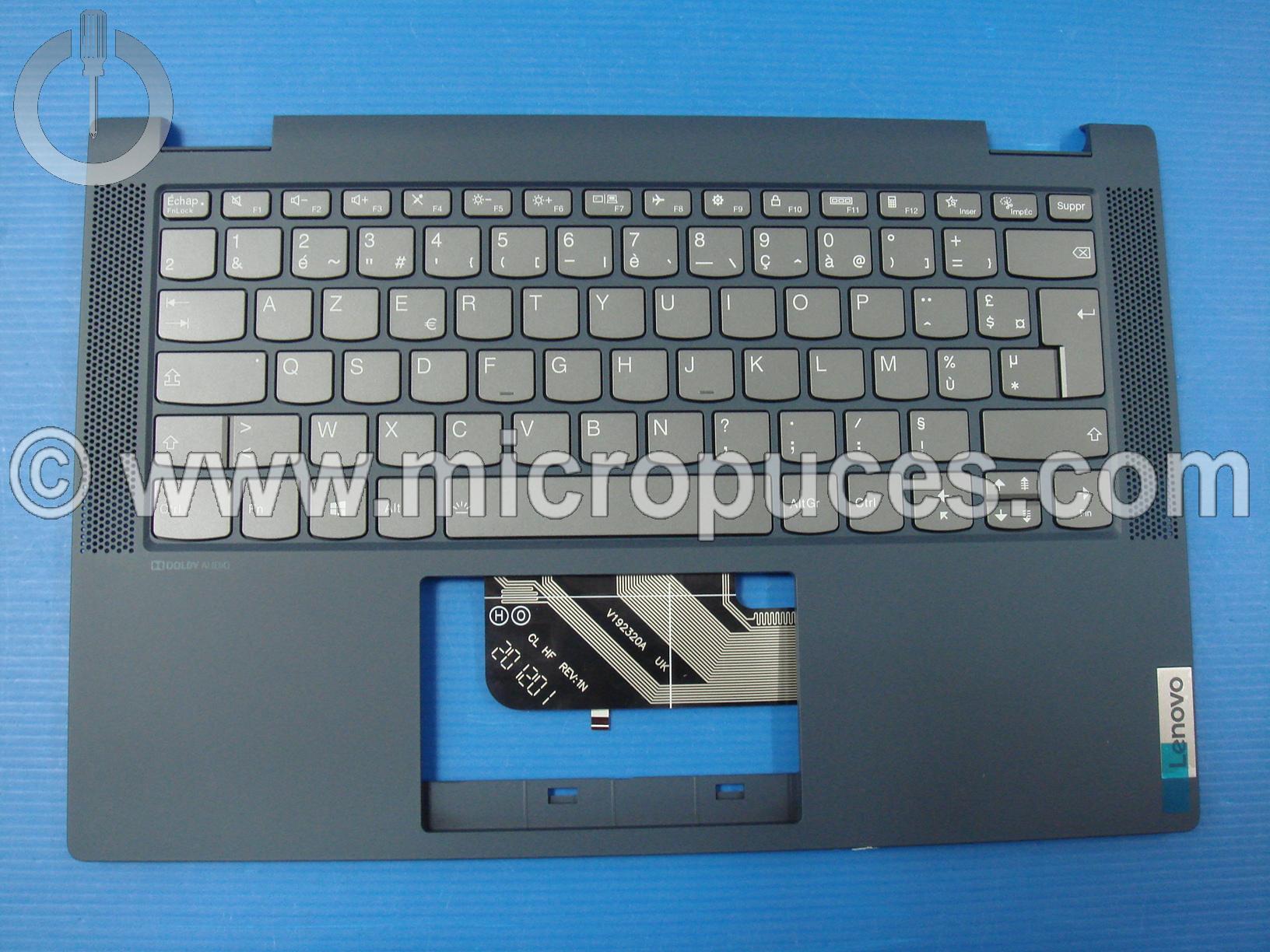 Clavier + plasturgie de dessus pour IdeaPad FLEX 5-14 bleu rétro éclairé