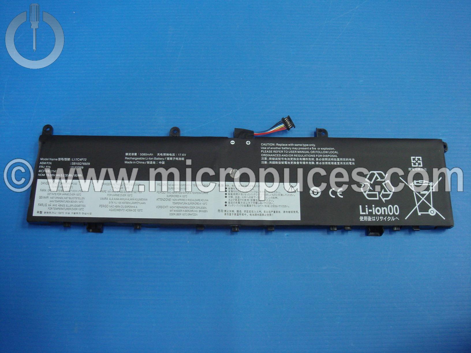 Batterie NEUVE d'origine pour LENOVO ThinkPad X1 Extreme 2nd Gen