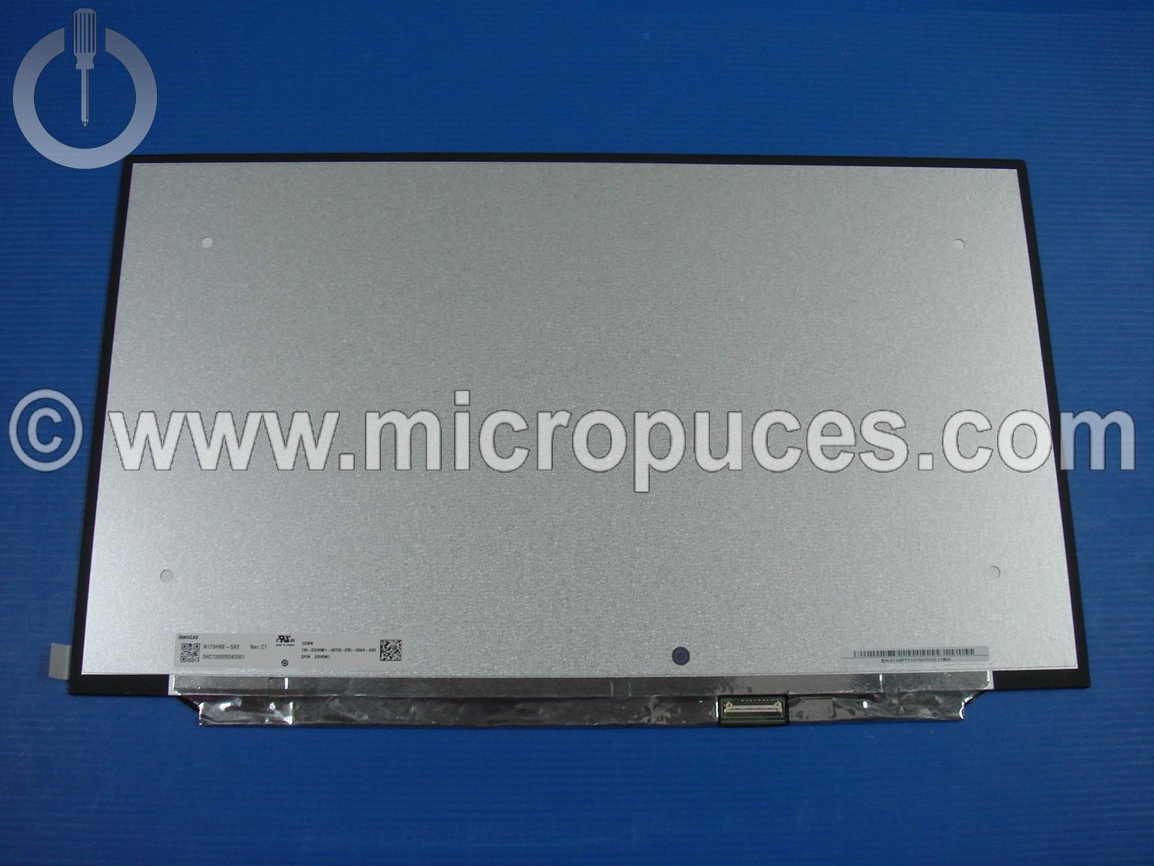Ecran 17.3" 40 pin Slim FHD 360Hz ( conn.  droite )  coller