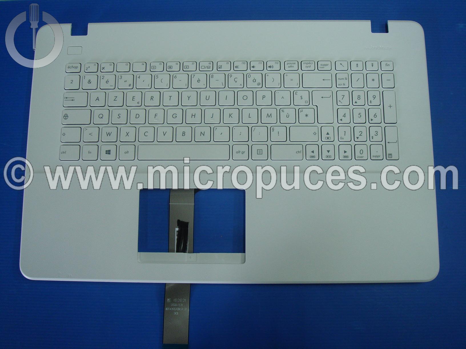 Clavier + plasturgie de dessus pour ASUS X751 blanc