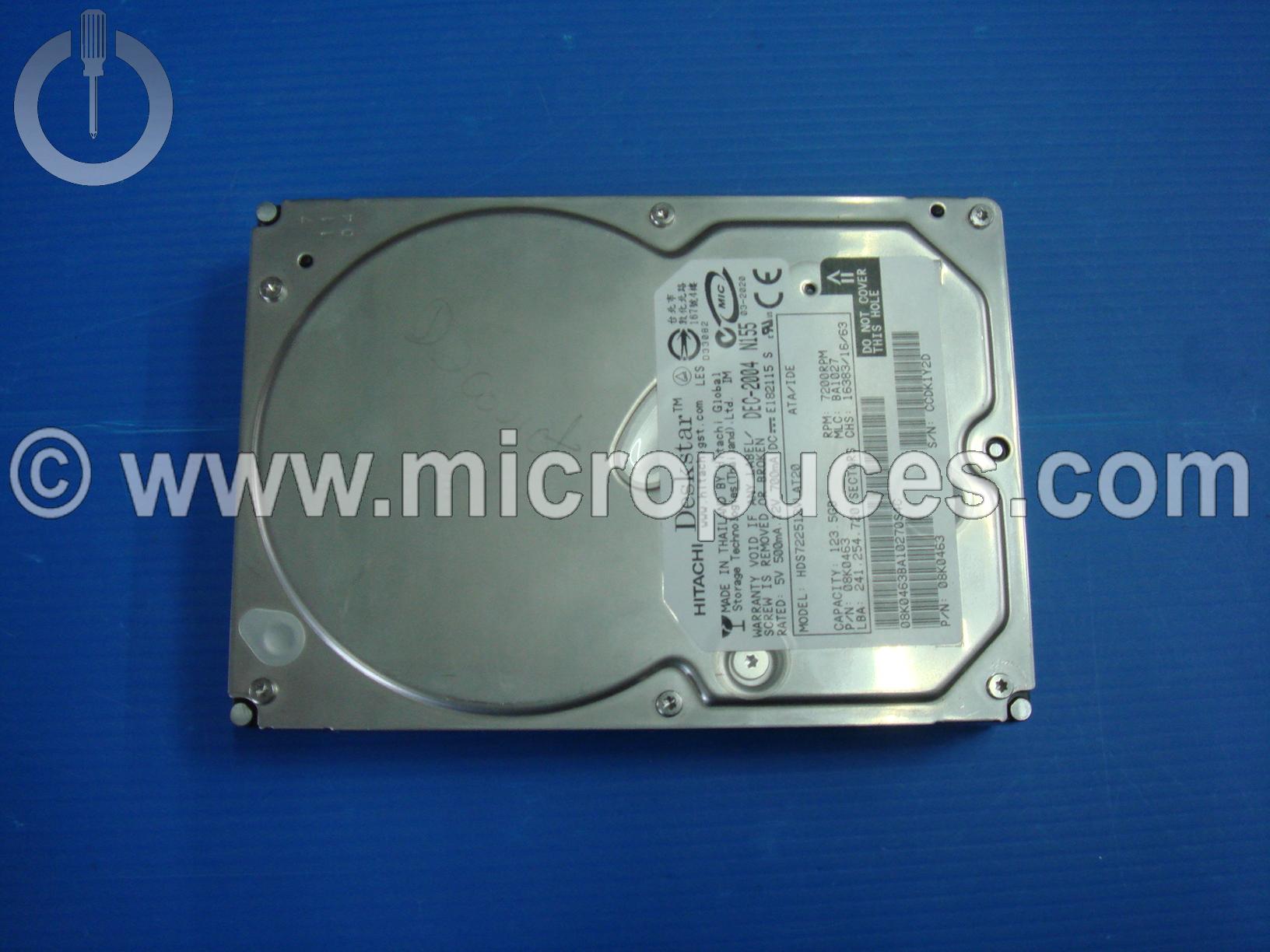 Disque dur Hitachi 3.5" IDE 120 GB