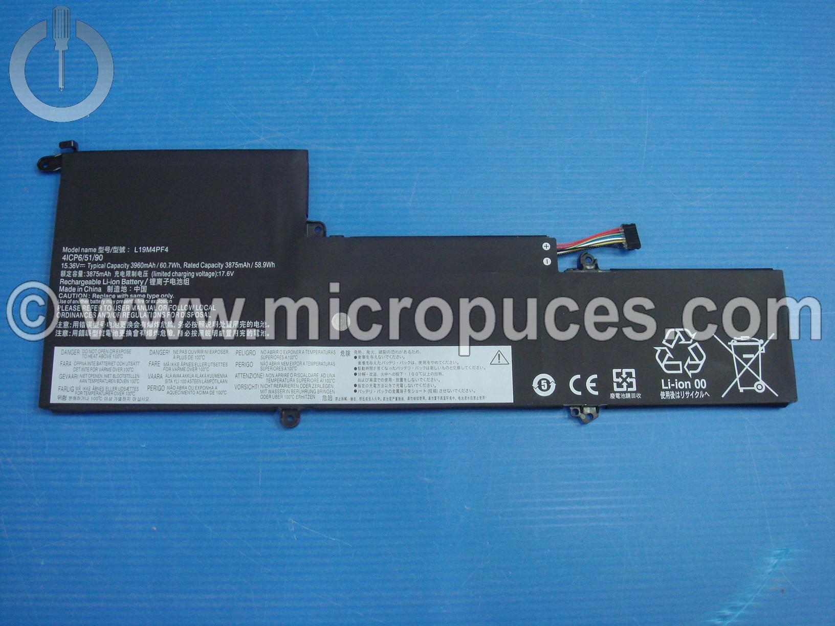 Batterie compatible LENOVO 15.36V 60.7Wh 4 cellules