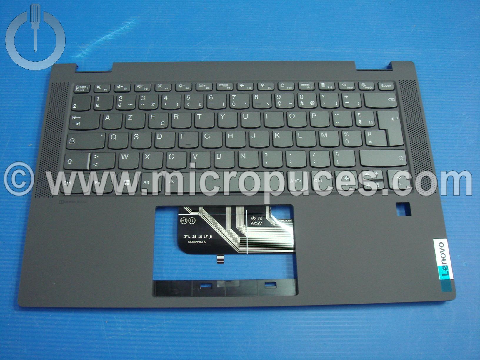 Clavier + plasturgie de dessus pour IdeaPad FLEX 5-14 gris foncé (FP) rétro éclairé