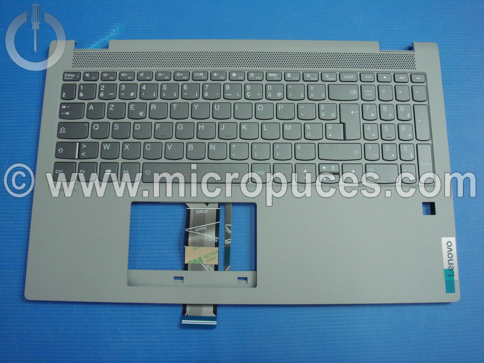 Clavier + plasturgie de dessus pour Ideapad FLEX 5-15 gris (FP) rétro éclairé