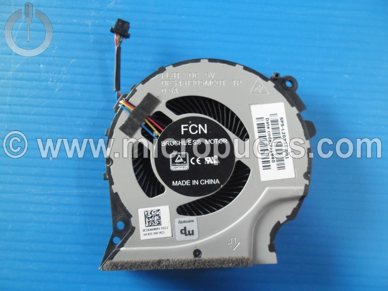 Ventilateur gauche pour HP Pavilion 15-CX