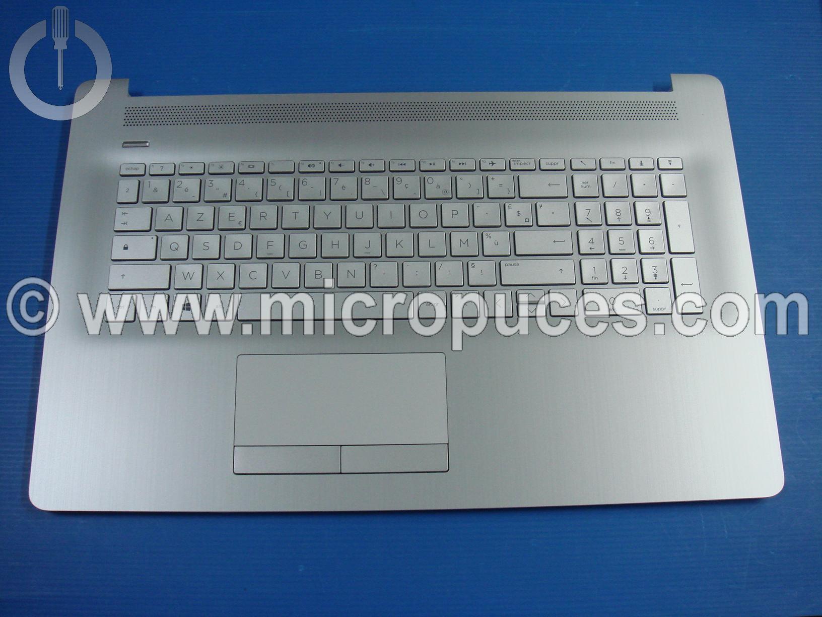 Clavier + plasturgie de dessus silver pour HP Pavilion 17-by