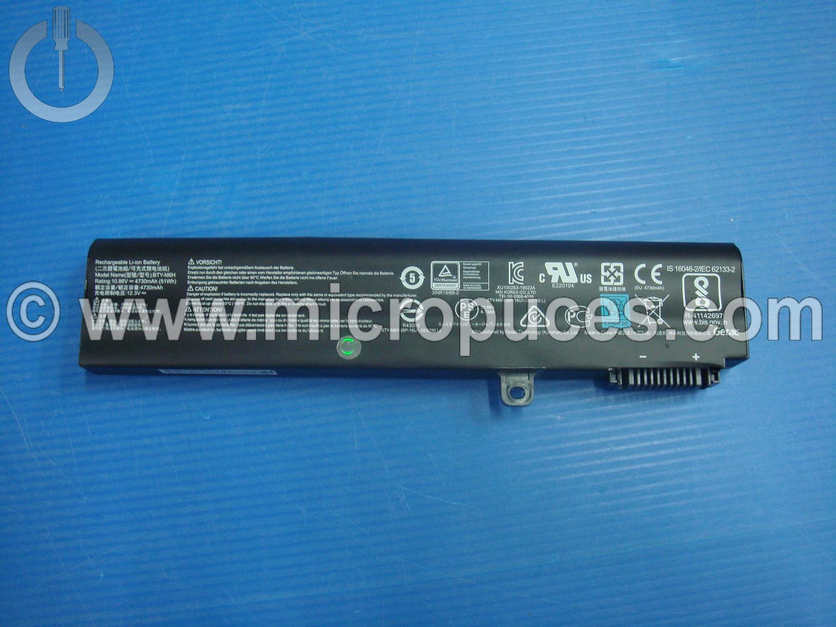 Batterie pour MSI GE60 GE62