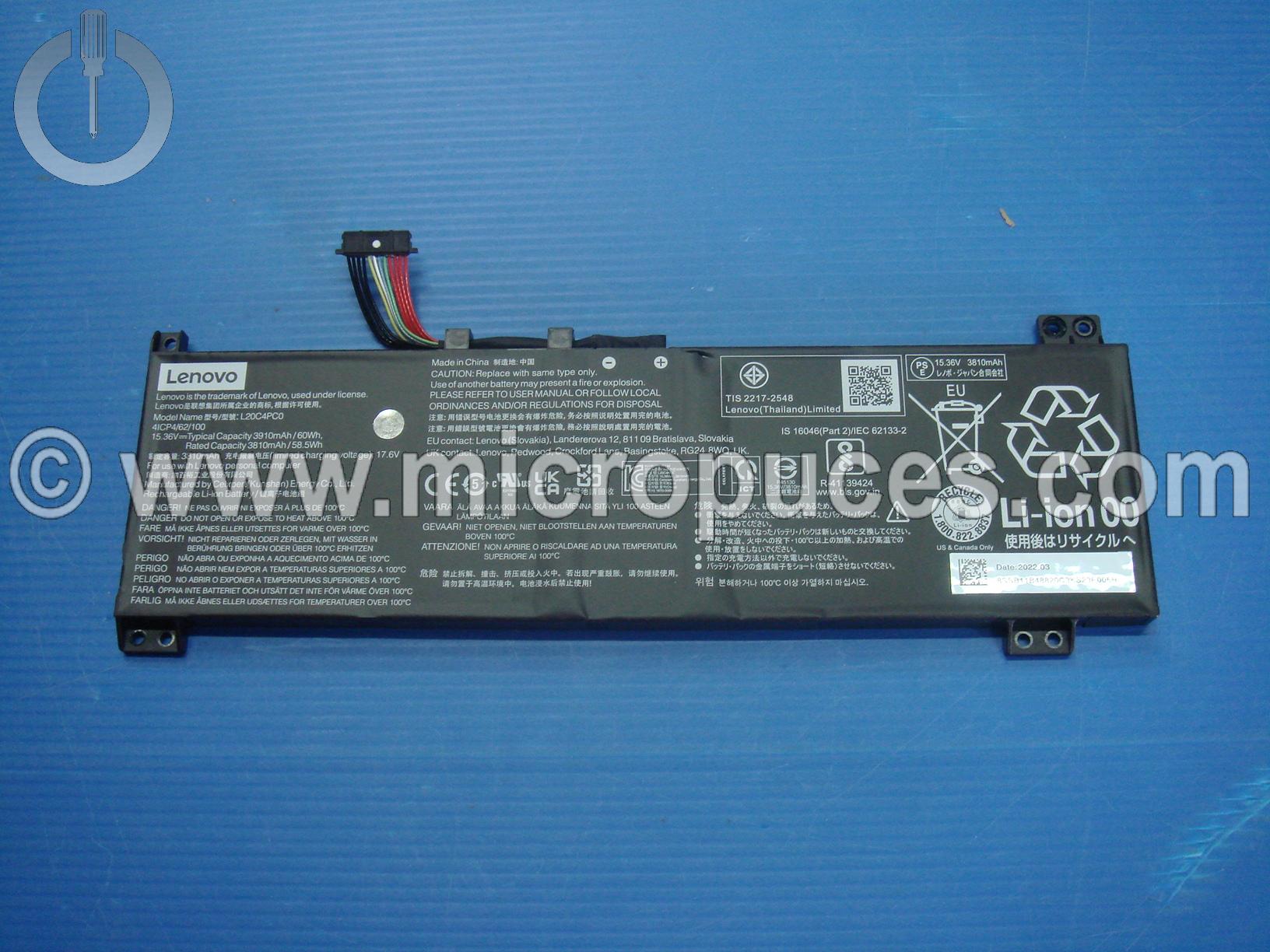 BATTERY CP/B L20C4PC0 15.36V60Wh4cell