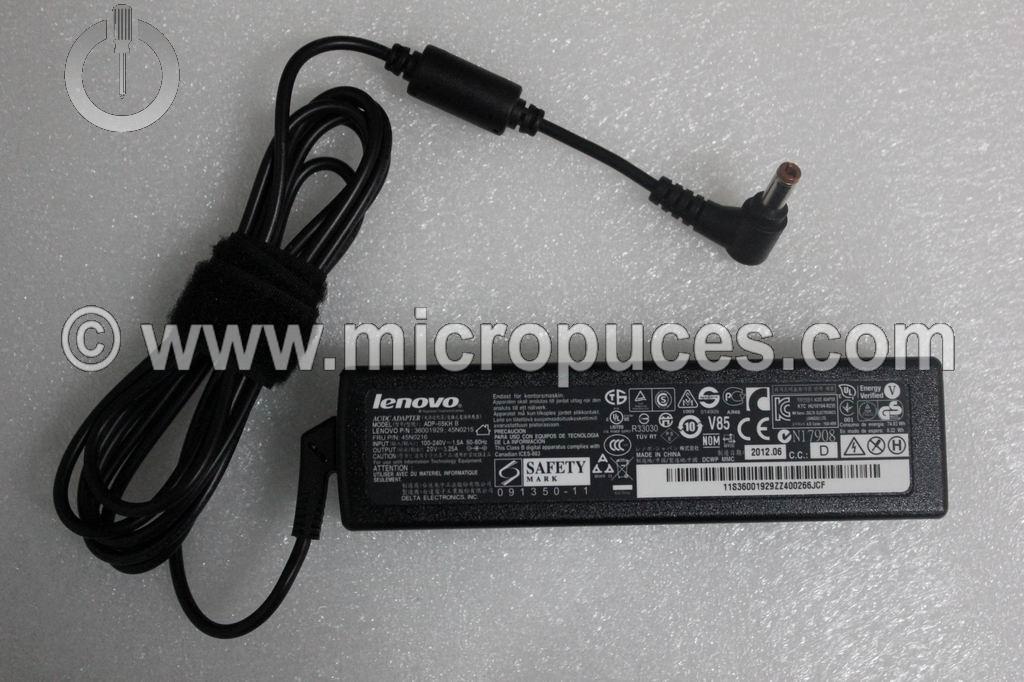 Chargeur de remplacement 20V 3.25A pour LENOVO B570 U300