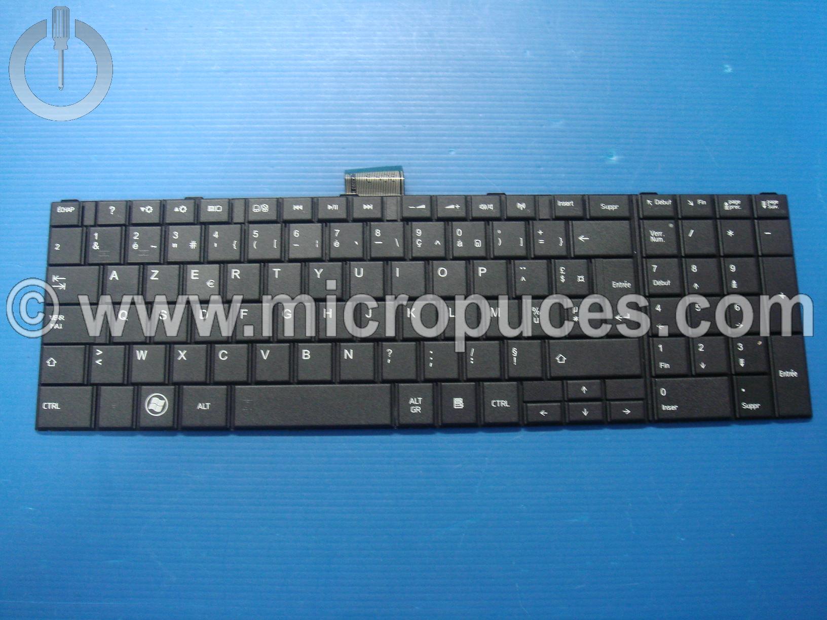 Clavier AZERTY noir pour TOSHIBA Satellite C850 C870