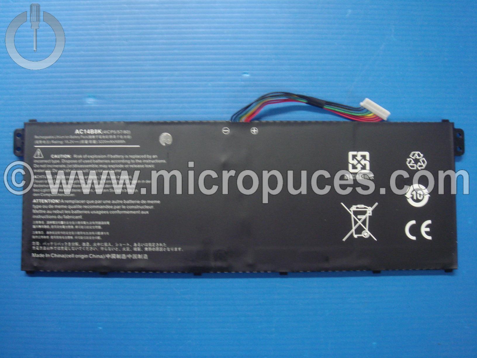 Batterie de remplacement 15.2v AC14B8K pour ACER