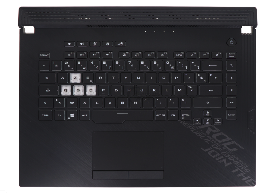 Clavier + plasturgie de dessus pour ASUS G512 rétro éclairé