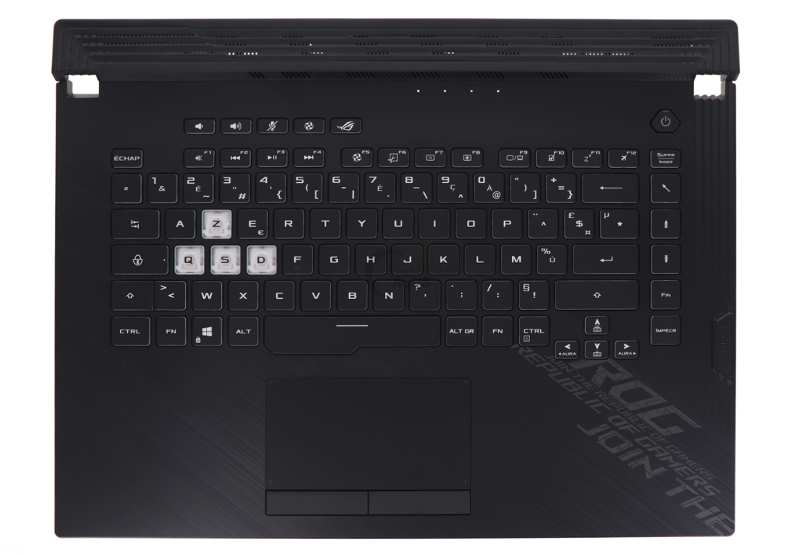 Clavier + plasturgie de dessus pour ASUS G512 rtro clair