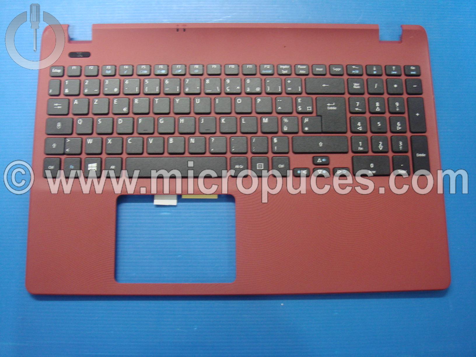 Clavier + plasturgie du dessus Rouge pour ACER Aspire ES1-531