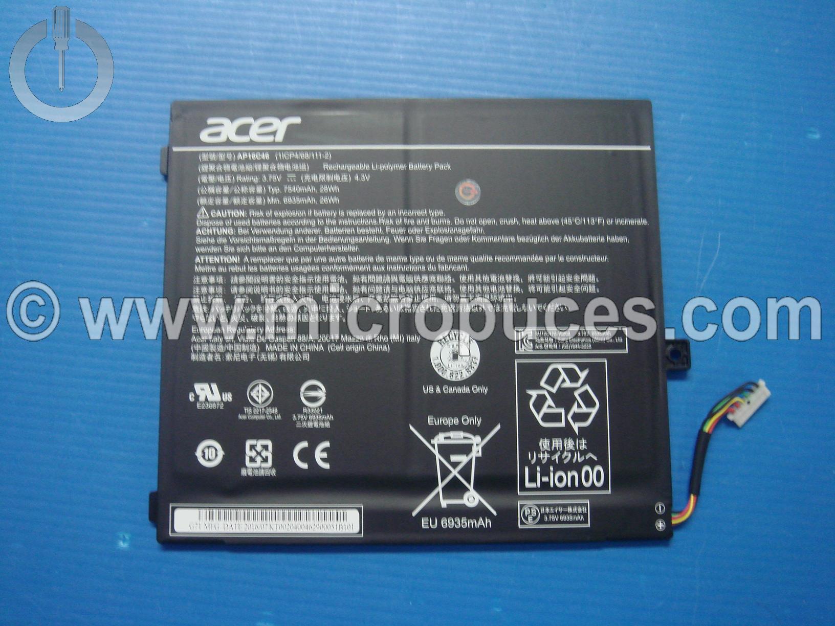 Batterie d'origine ACER AP16C46 AP16C56