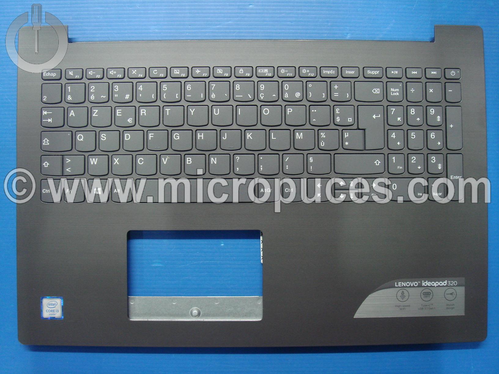 Clavier + Plasturgie pour LENOVO Ideapad 320 gris foncé