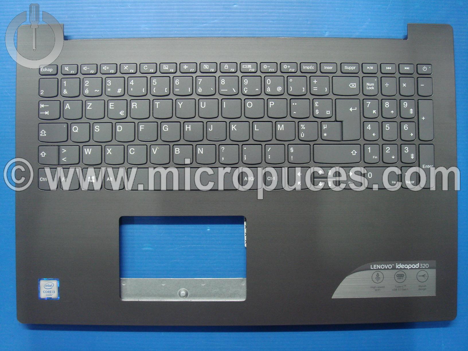 Clavier + Plasturgie pour LENOVO Ideapad 320 gris fonc