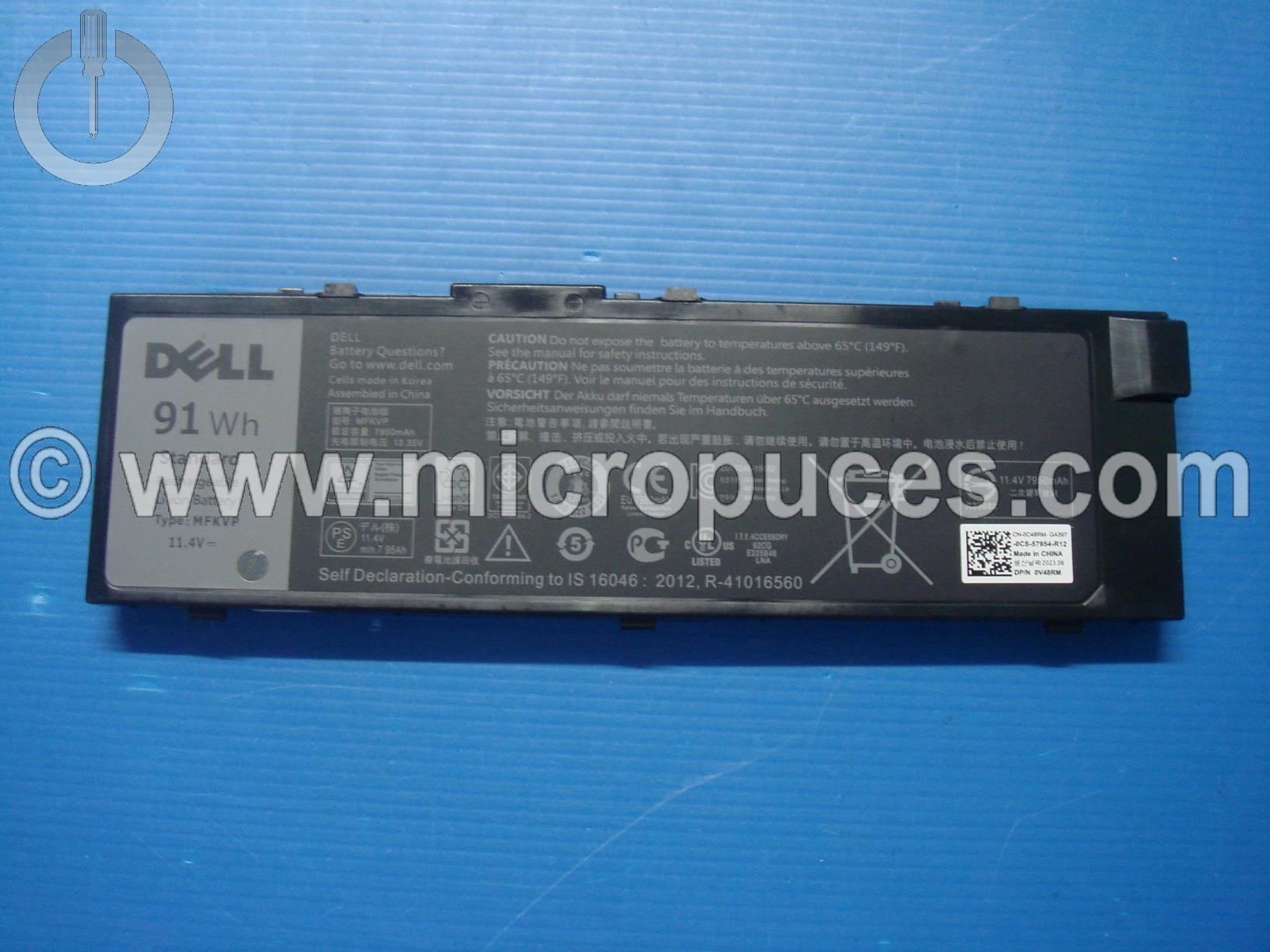 Batterie d'origine pour DELL Precision 17