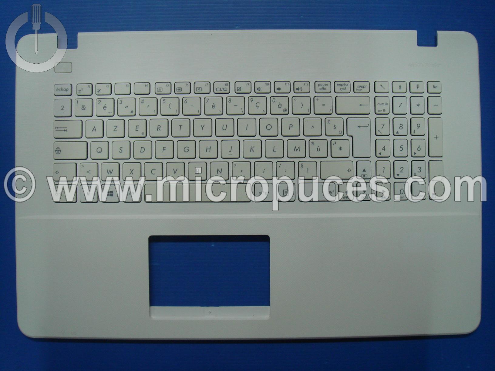 Clavier + plasturgie de dessus pour ASUS X751M X751N blanche