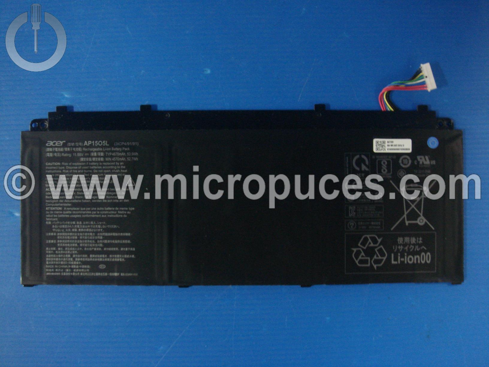 Batterie d'origine AP1505L pour Acer SF515-51 T
