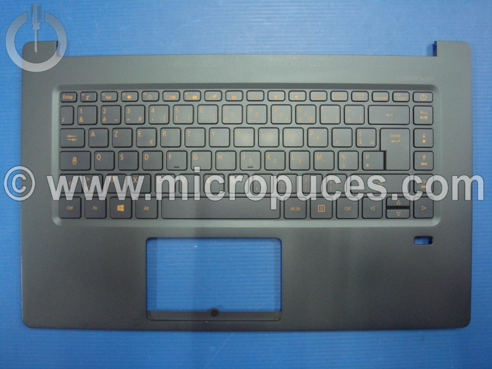 Clavier AZERTY + plasturgie de dessus bleu pour Acer SF515-51 T