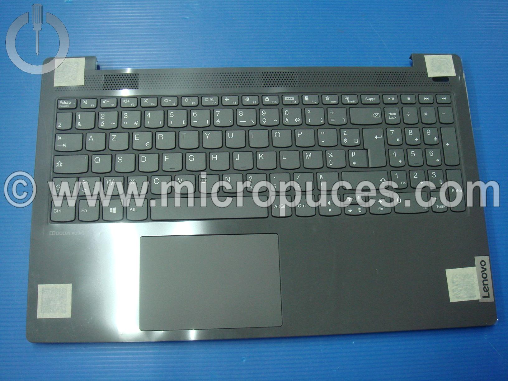 Clavier + plasturgie de dessus pour LENOVO Ideapad 5-15IIL05 81YK gris moyen