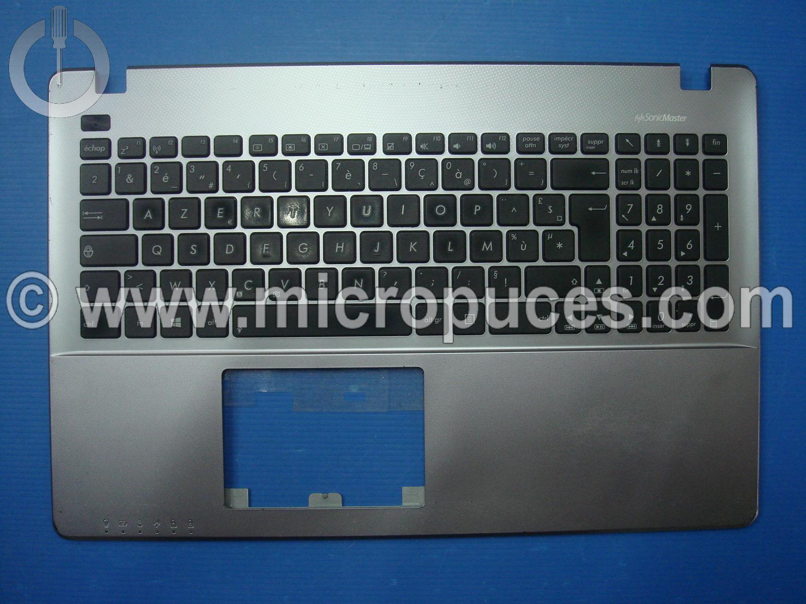 Clavier AZERTY + plasturgie grise pour ASUS X550