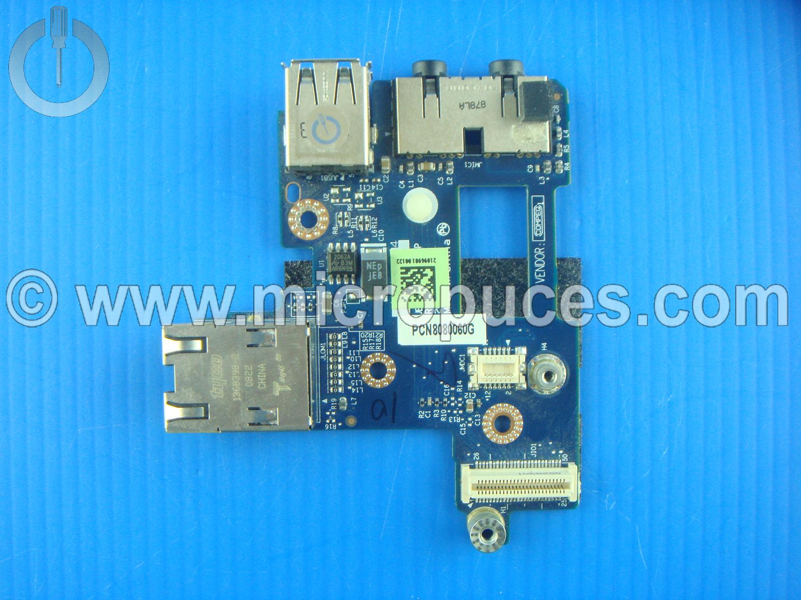 Carte fille USB + audio + RJ45 pour DELL Latitude E6400