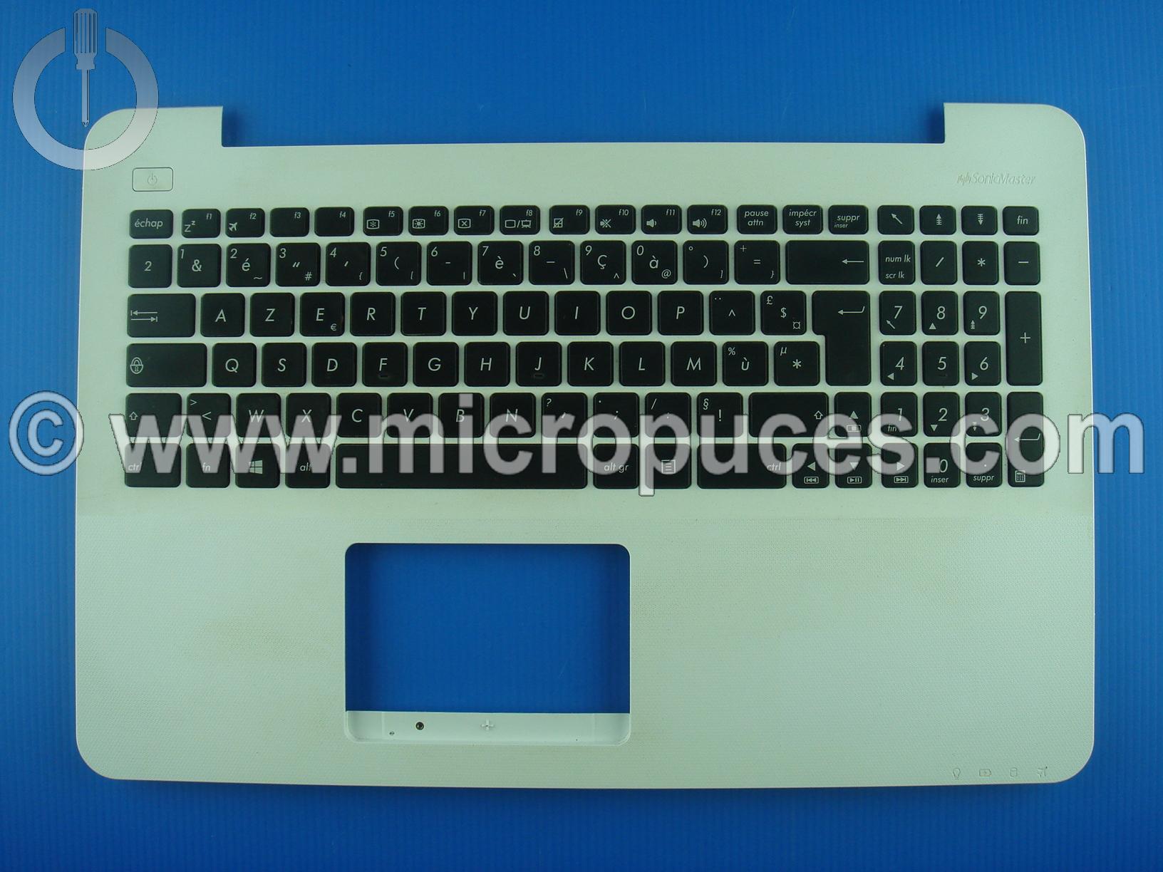 Clavier + plasturgie de dessus blanche pour ASUS A555 F555 R511