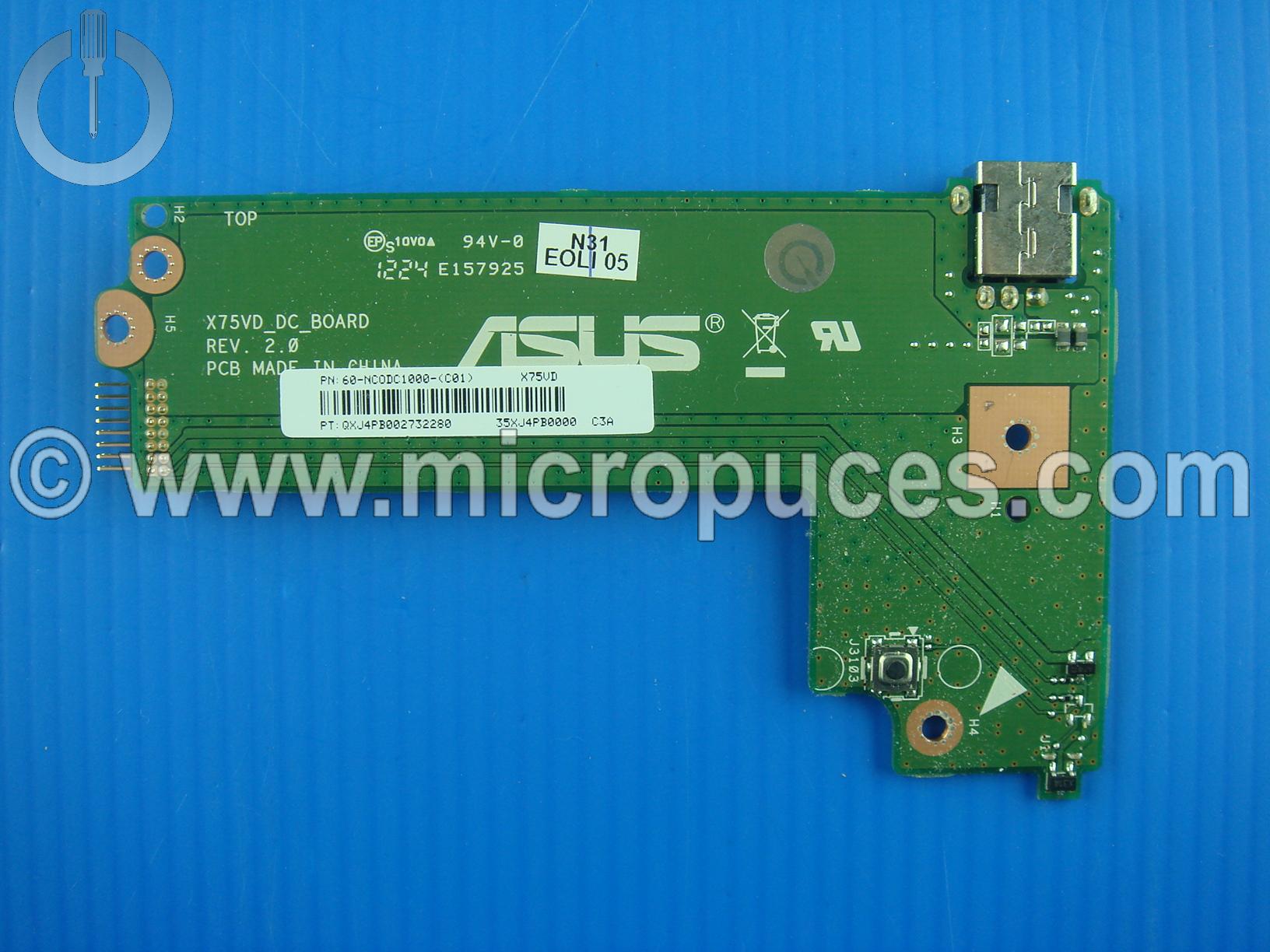 Carte fille alimentation pour ASUS F75 X75 R704