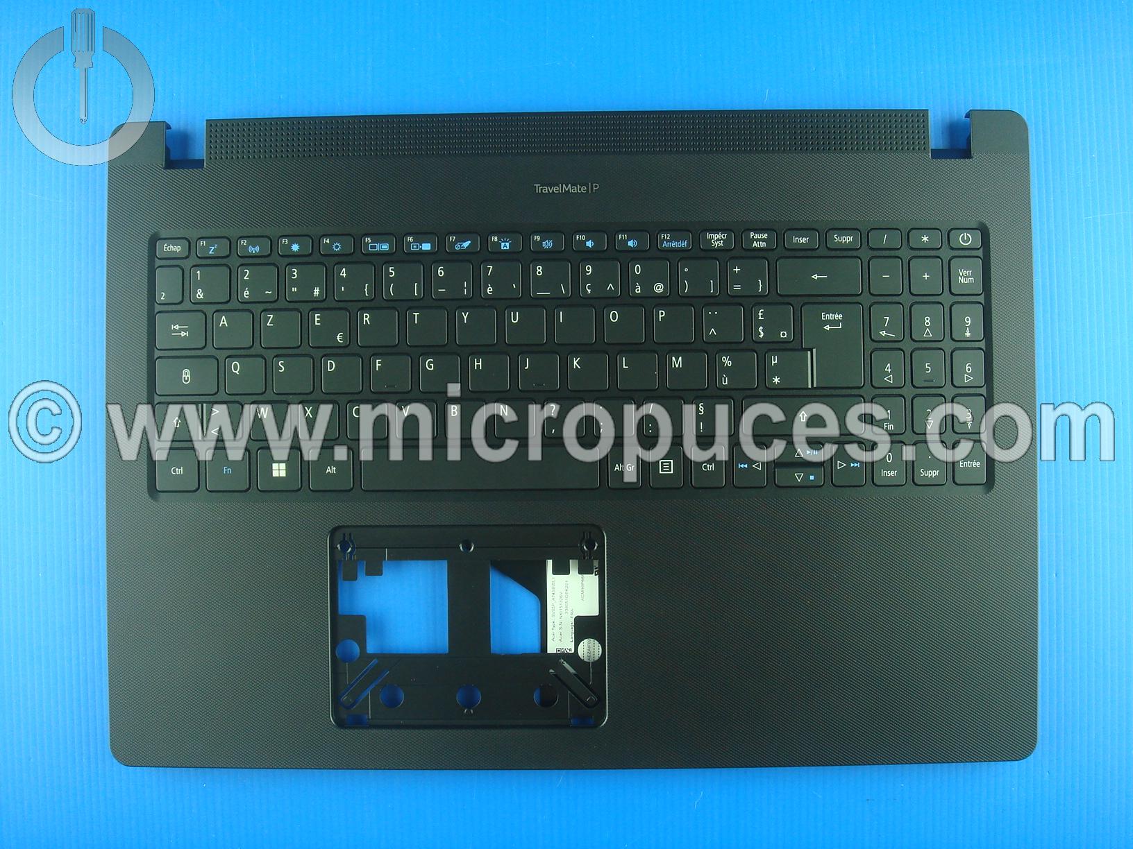 Clavier AZERTY + plasturgie du dessus pour ACER TravelMate P215-52