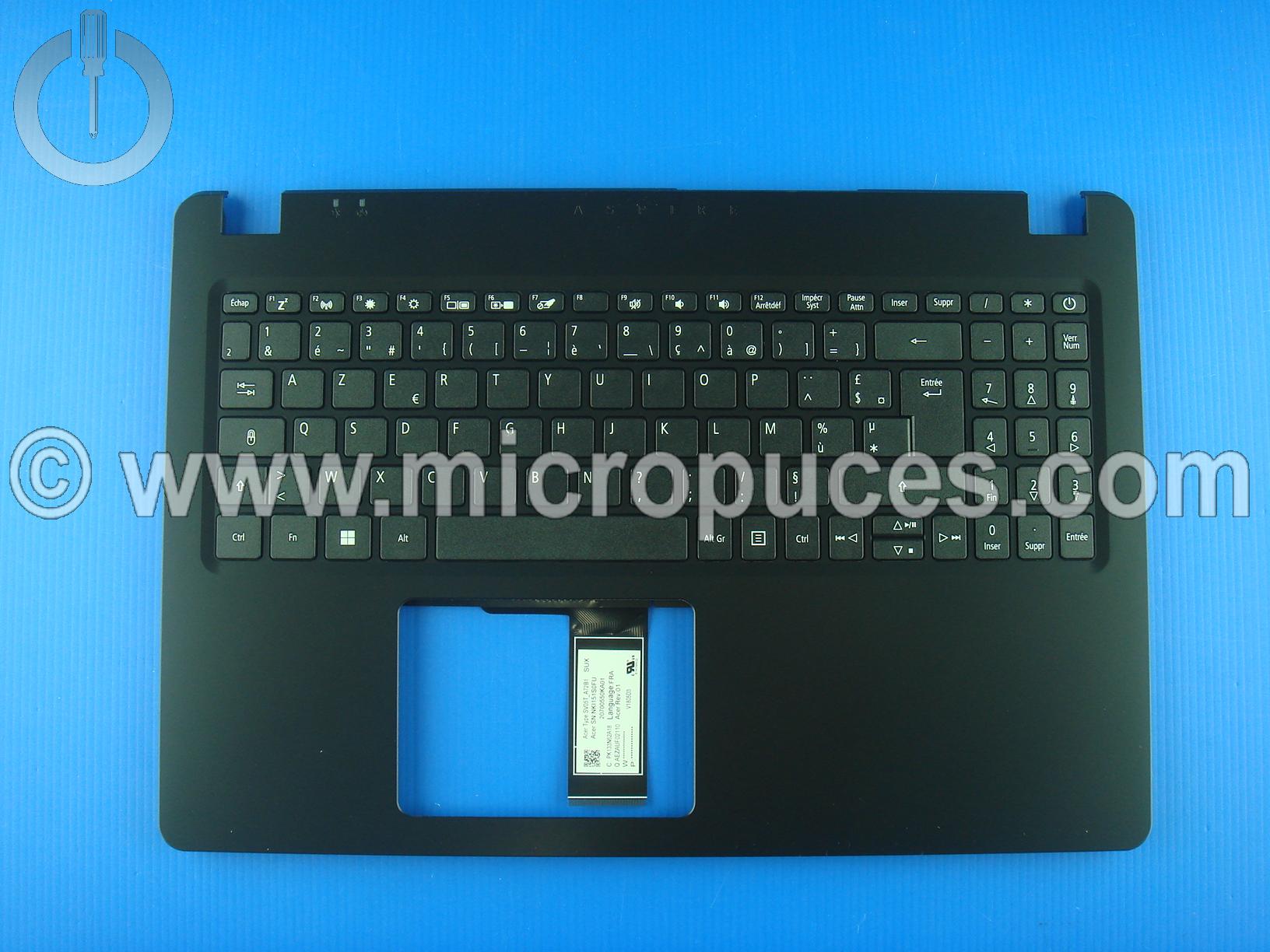 Clavier + plasturgie de dessus pour Acer Aspire A315 42 54