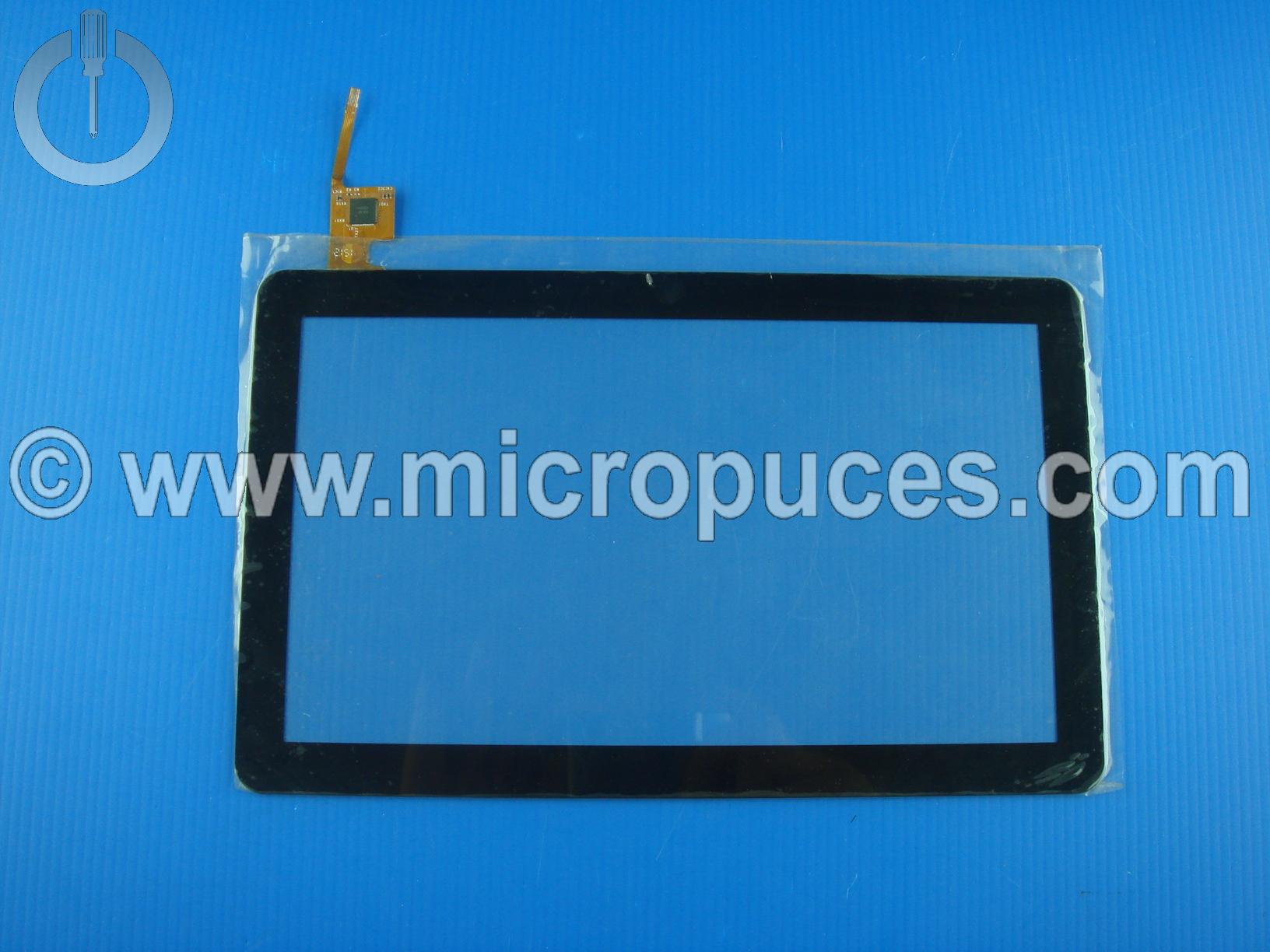 Vitre tactile noire pour tablette 10,1" (nappe troite 6 pins)