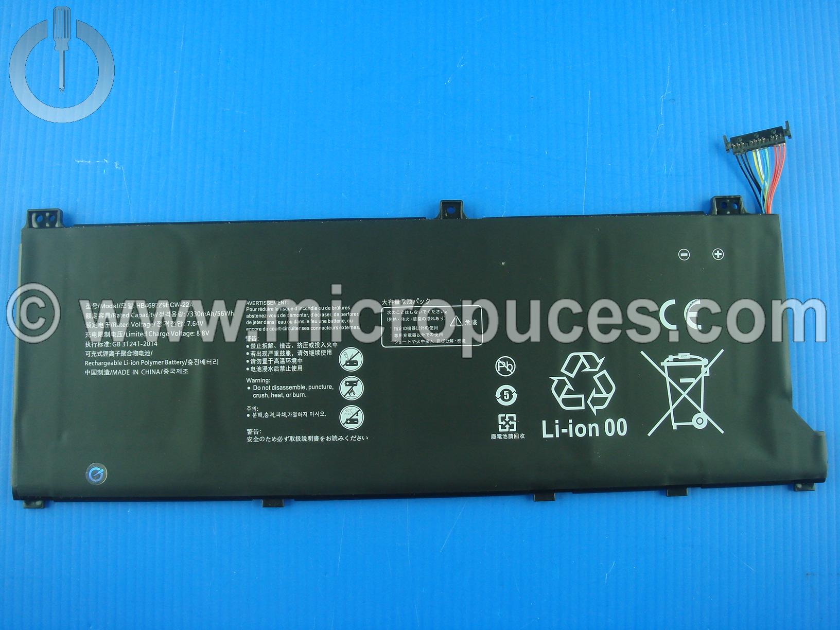 Batterie de remplacement pour Huawei MateBook D14 HB4692Z9ECW-22A