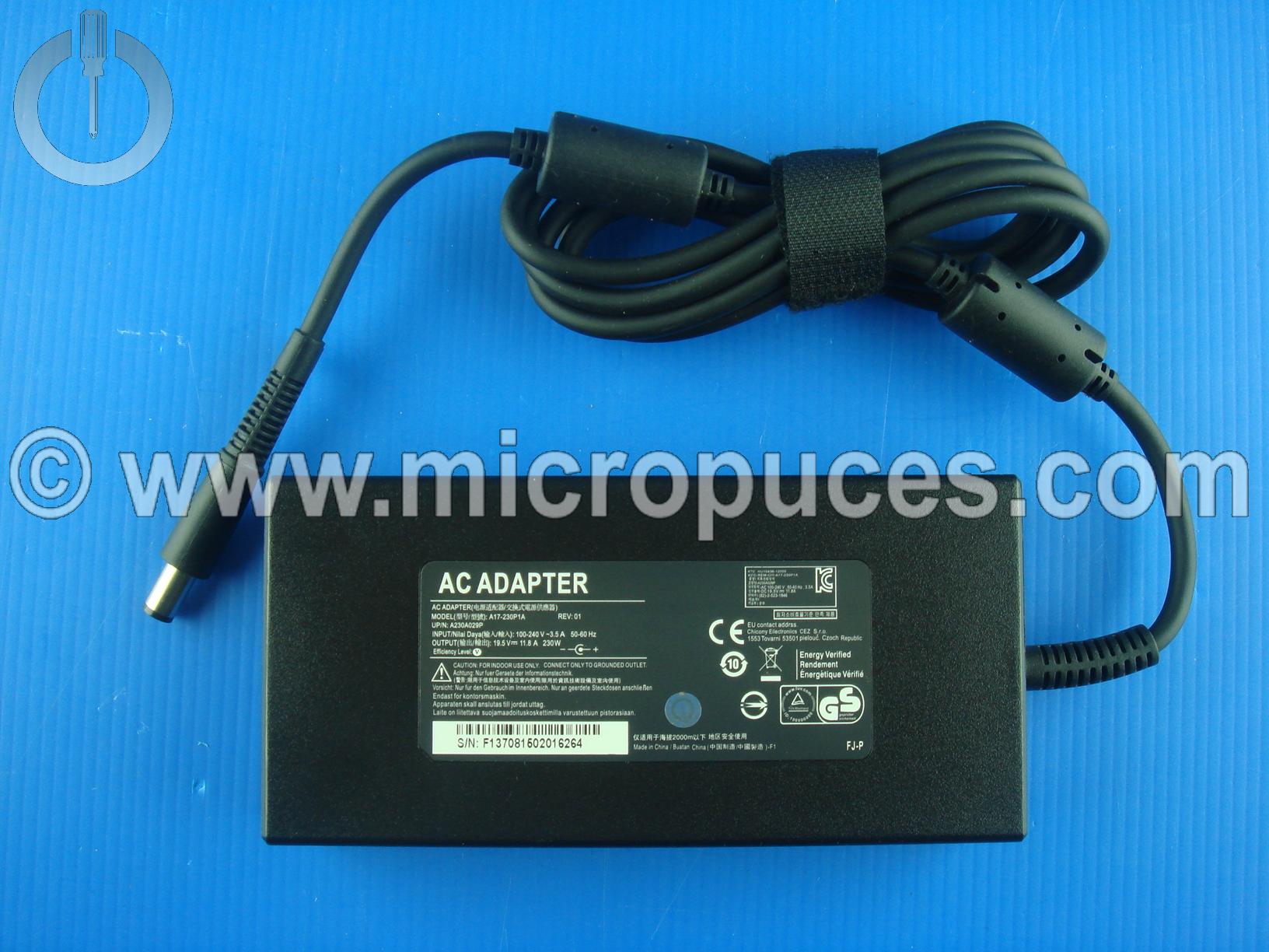 Chargeur MSI 230W pour GL75 Leopard 10SER series