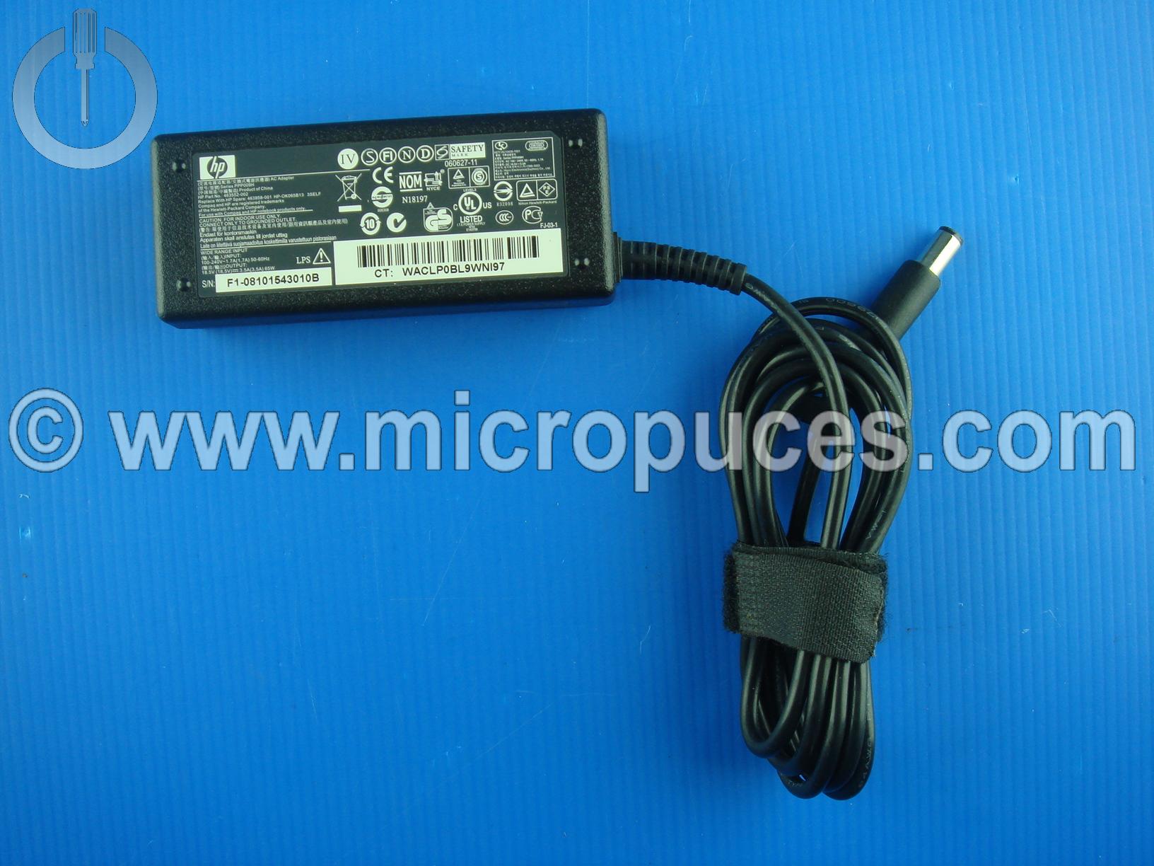 Chargeur Alimentation 18.5V 3.5A pour HP COMPAQ 65W